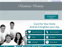 Tablet Screenshot of kleinheinzdentistry.com